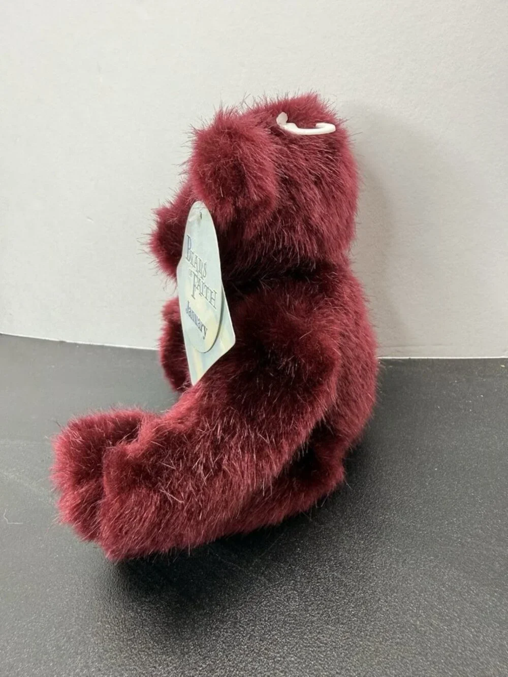 Dakin Garnet January Plush Bears of Faith Religious Teddy With Gold Cross 9